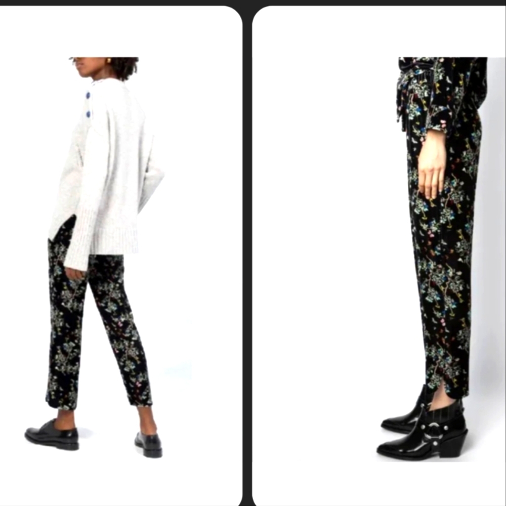 floral velvet pants Poppy velvet bottoms